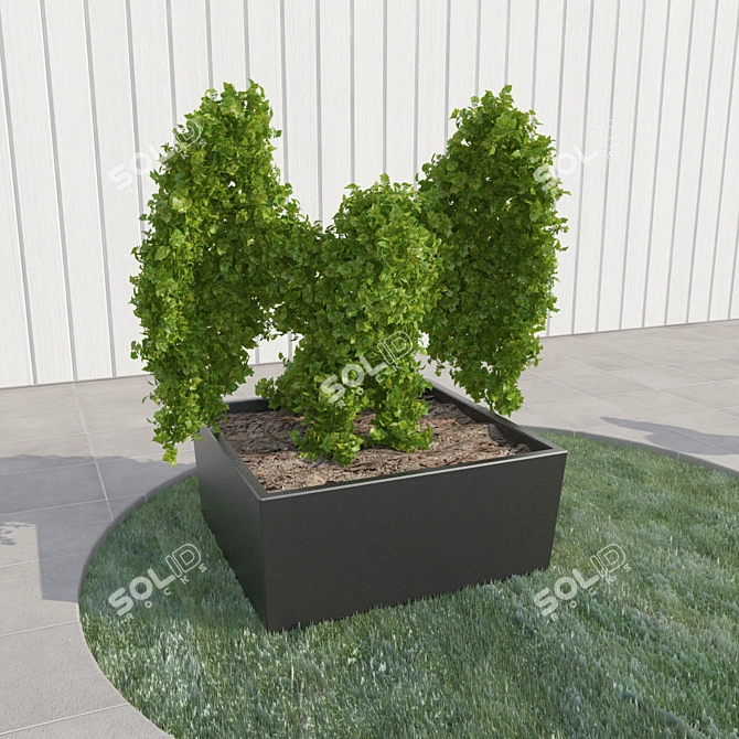 Eagle Bush Topiary: Poly Geometry 3D model image 1