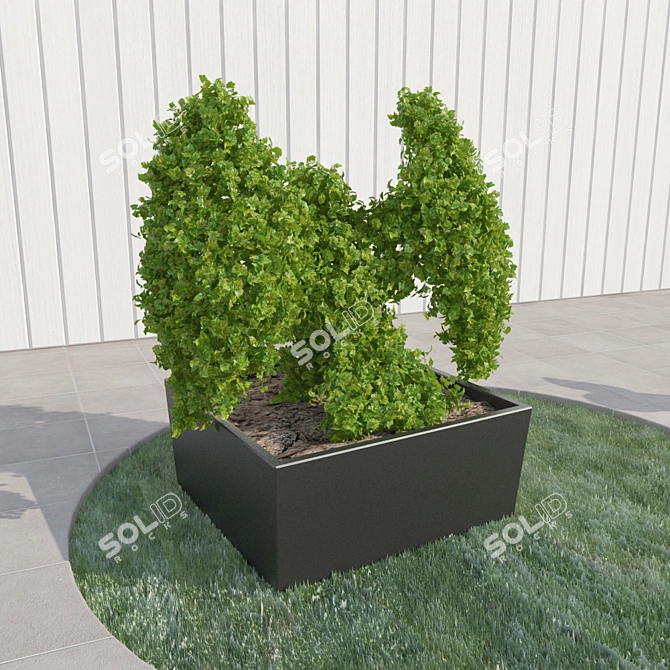 Eagle Bush Topiary: Poly Geometry 3D model image 2