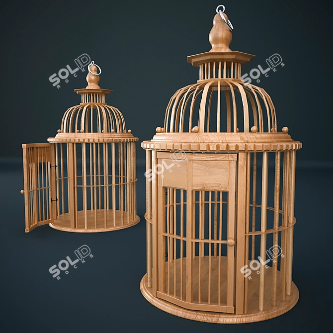 Cozy Haven Birdcage 3D model image 1