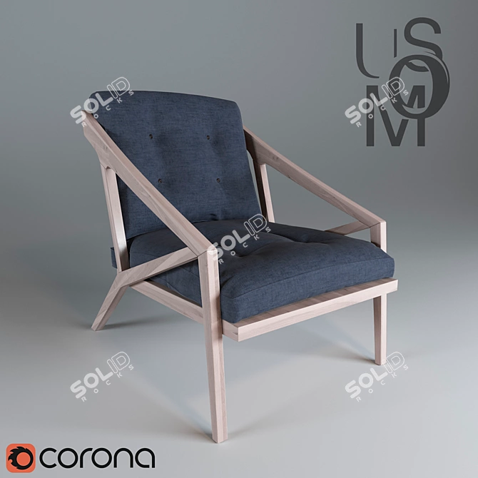 Umos Armchair: High-quality Materials for Corona Renderer v1.1 3D model image 1