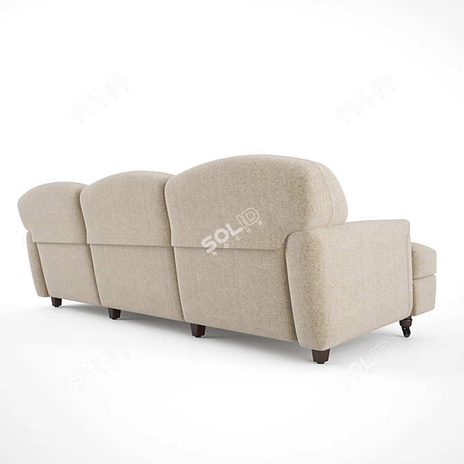 Raffles Sofa: Stylish Three-Seater Choice 3D model image 3