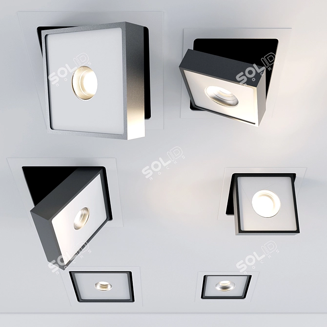 Slava LED Recessed Light: Functional and Versatile 3D model image 1