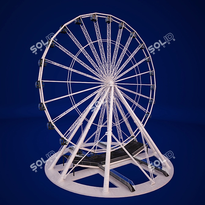 Spectacular Spin: Ferris Wheel 3D model image 1