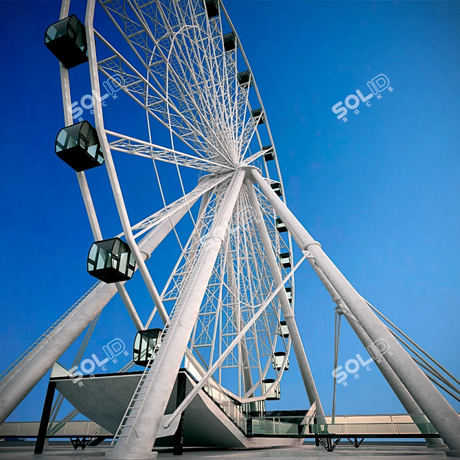 Spectacular Spin: Ferris Wheel 3D model image 2
