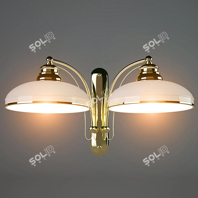 Felicia Gold Sconce 3D model image 1