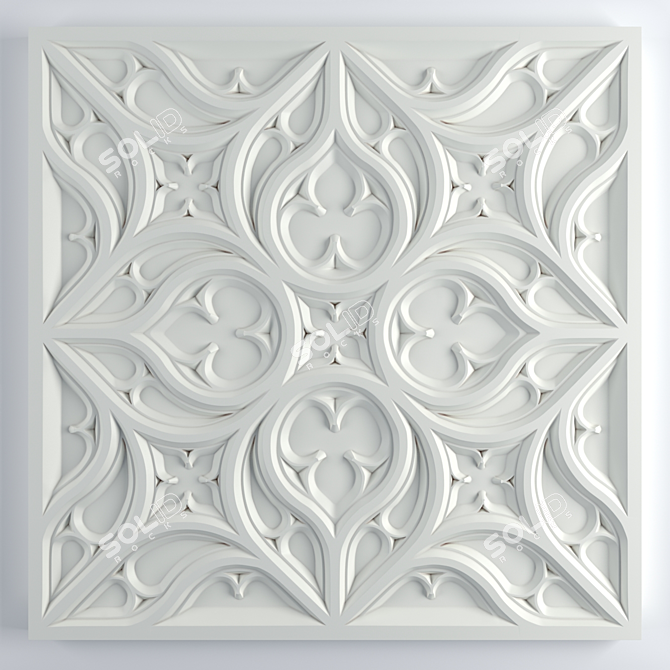 3D Art Panel: Tile Design & Print 3D model image 1