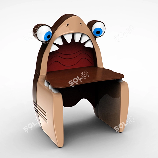 Black Pirate Desk Cilek 3D model image 1