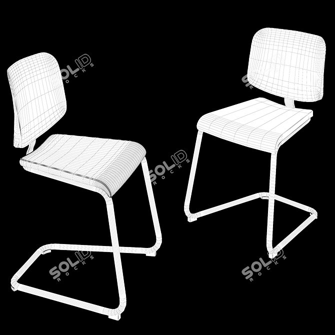 Elegant Add Chair by Lammhults 3D model image 3