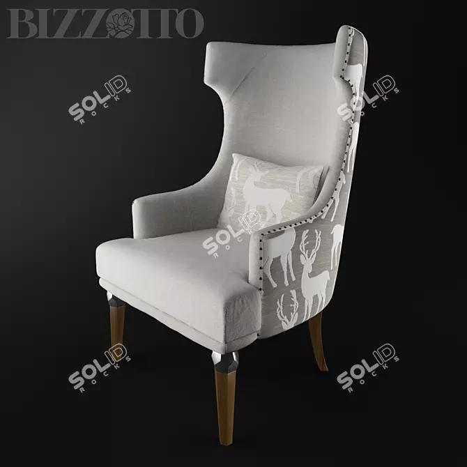 Cozy Comfort Armchair: Hug by BIZZOTTO 3D model image 1