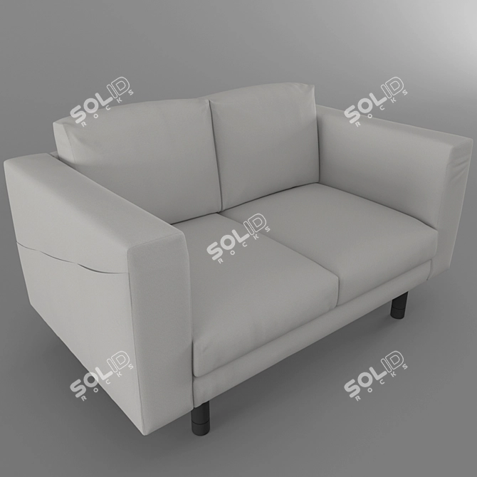 Modern NORSBORG Sofa, 155cm Width 3D model image 1