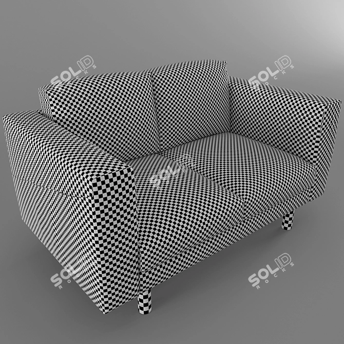 Modern NORSBORG Sofa, 155cm Width 3D model image 2