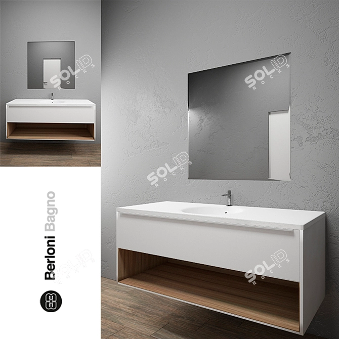 Berloni Manhattan 3 - Complete Bathroom Set 3D model image 1