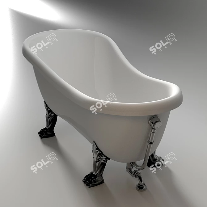 Vintage-inspired Kerasan Retro Bath 3D model image 2