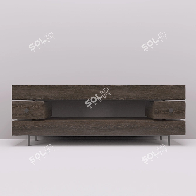 Teak House Dillon Console: Elegant and Versatile 3D model image 1