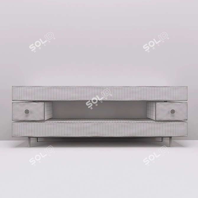 Teak House Dillon Console: Elegant and Versatile 3D model image 3