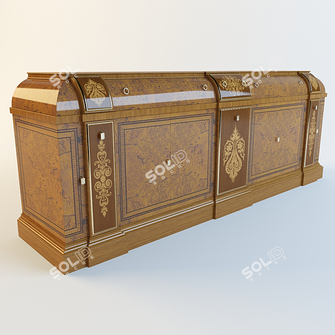 Elegant Zaragoza Viena Chest 3D model image 1