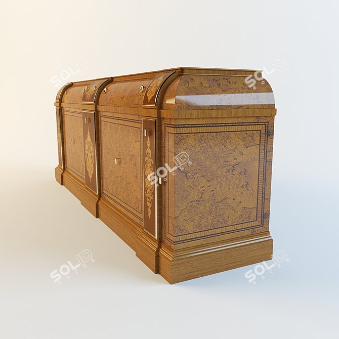 Elegant Zaragoza Viena Chest 3D model image 2