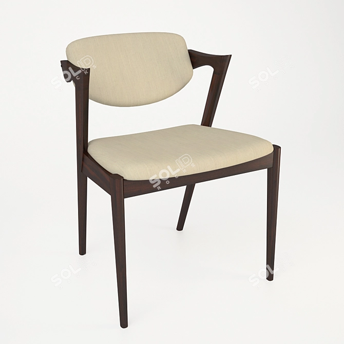 Scandinavian Modern Dining Chair by Kai Kristiansen 3D model image 1