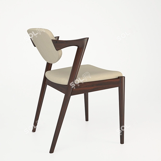 Scandinavian Modern Dining Chair by Kai Kristiansen 3D model image 2