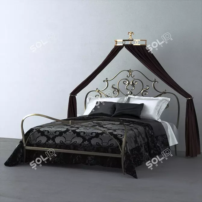 Title: Elegant Classic Bed Lavitta 3D model image 1