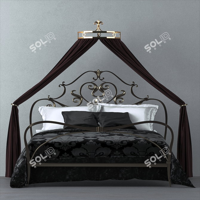 Title: Elegant Classic Bed Lavitta 3D model image 2