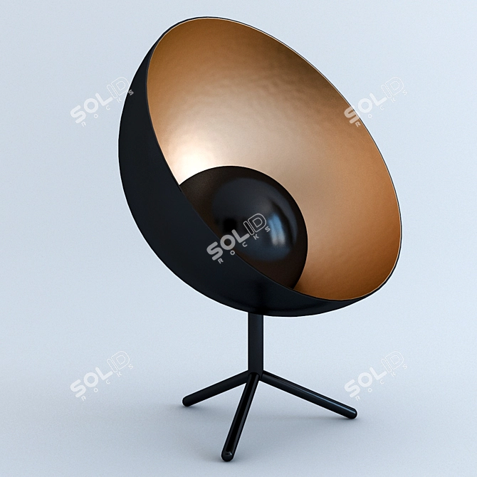 Satellite Black Metal Table Lamp 3D model image 1