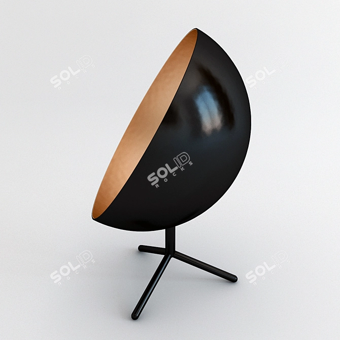 Satellite Black Metal Table Lamp 3D model image 3