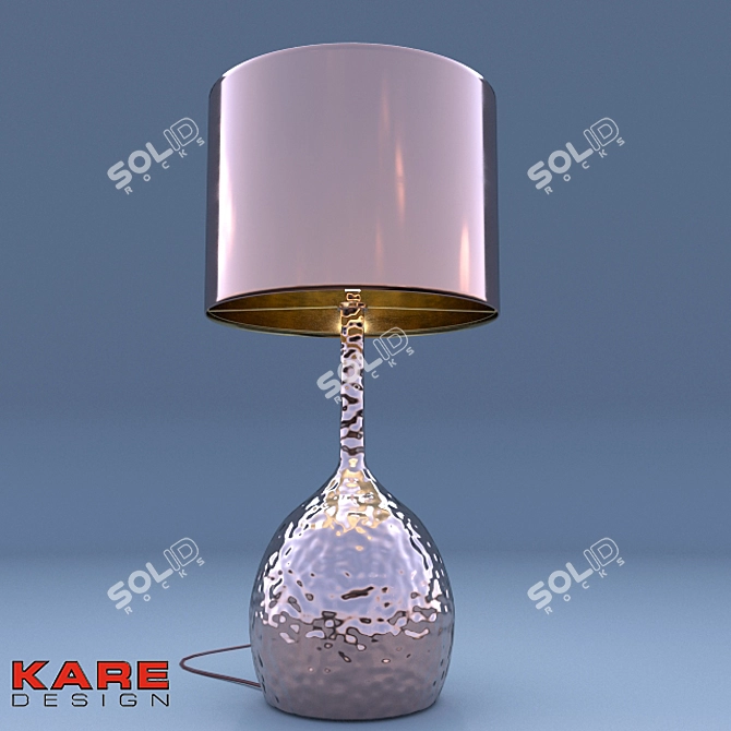 Retro Copper Table Lamp - Kare Design 3D model image 1