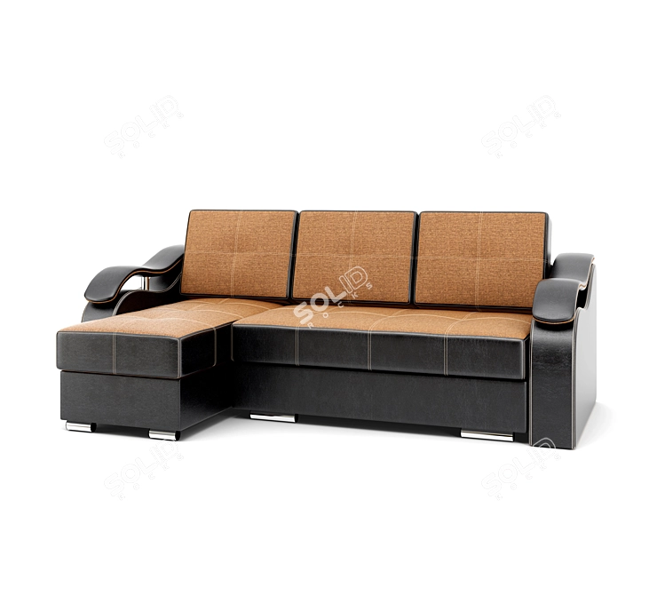 Modern Milan Sofa 3D model image 1