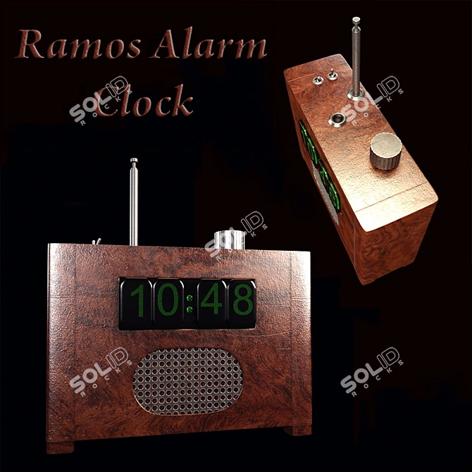 Vintage Ramos Alarm Clock 3D model image 1