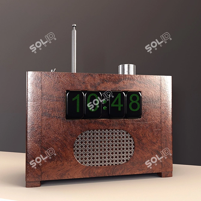 Vintage Ramos Alarm Clock 3D model image 2