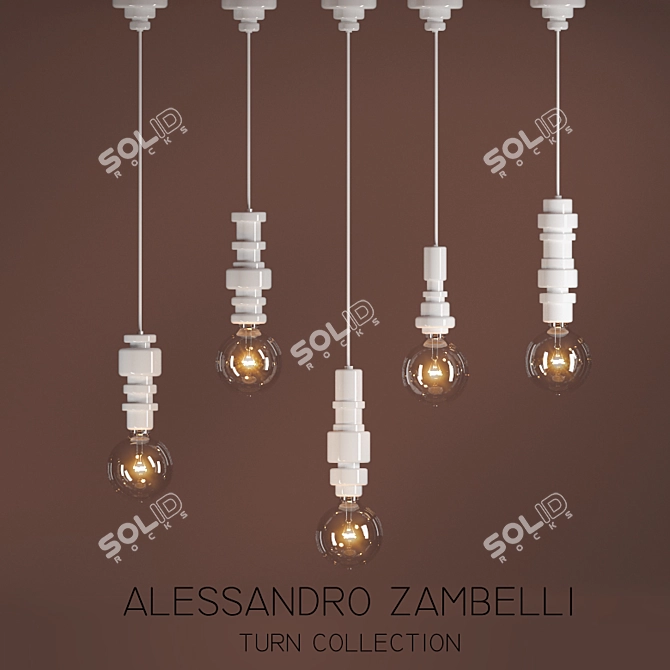 Seletti Turn: Modern Porcelain Collection by Alessandro Zambelli 3D model image 1