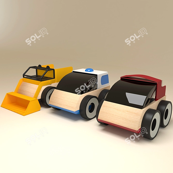 Lillabu Toy Cars: Fun and Imaginative Play 3D model image 2
