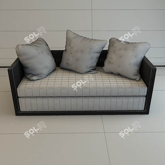 Gervasoni Net 82: Stylish Woven Sofa 3D model image 2