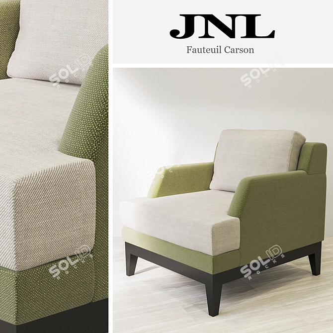 Modern Comfort Carson Armchair 3D model image 1