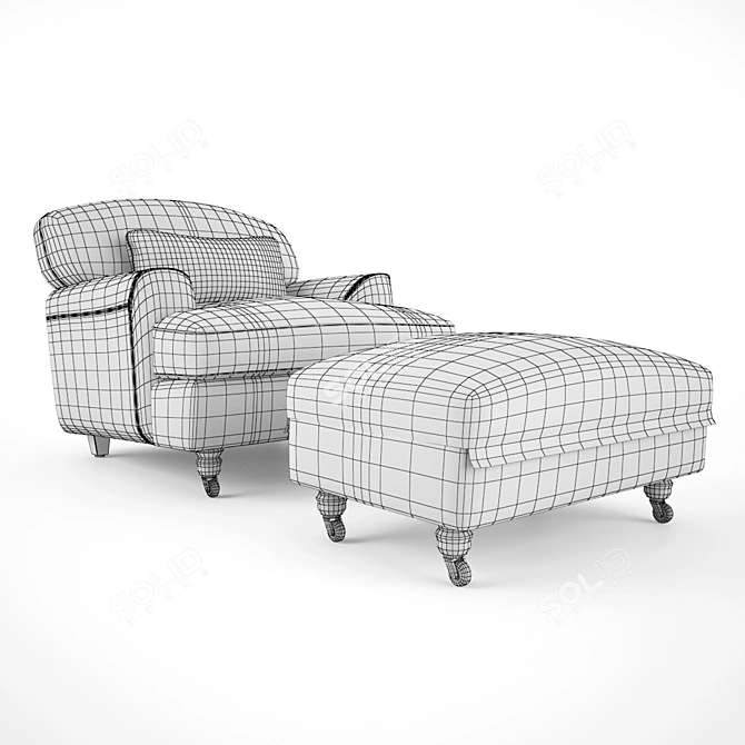 Raffles Armchair: Stylish Comfort 3D model image 2