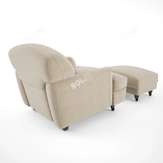 Raffles Armchair: Stylish Comfort 3D model image 3