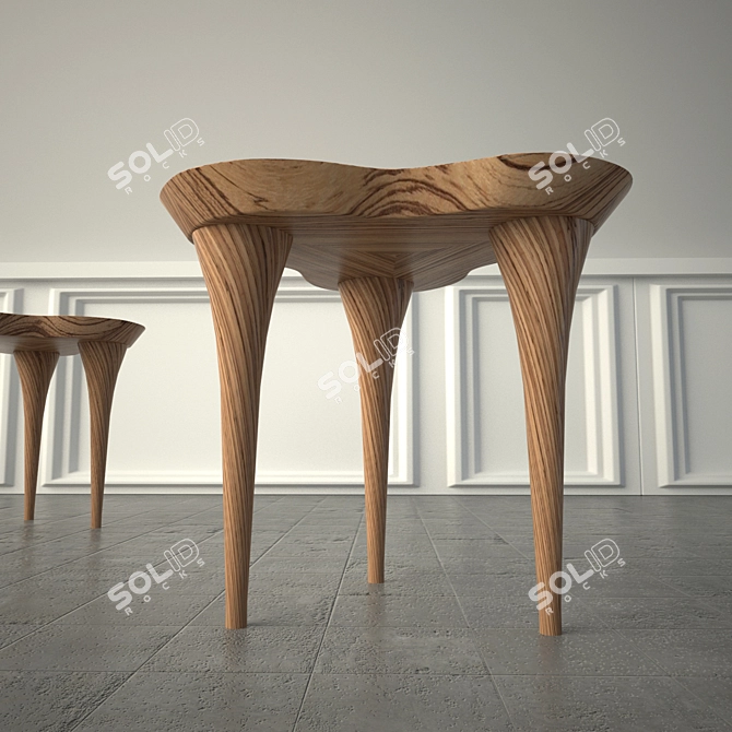 Elegant Trifoglio Table by Caviasca 3D model image 1