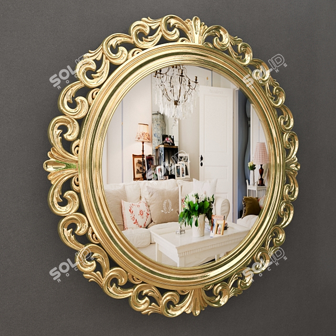 Elegant Classic Mirror 3D model image 1