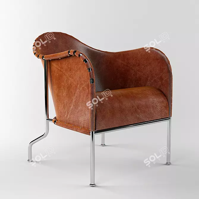 Sleek Scandinavian Design: BRUNO Chair 3D model image 1