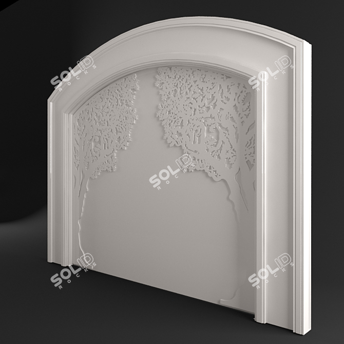 Nature-inspired Wall Decal 3D model image 2