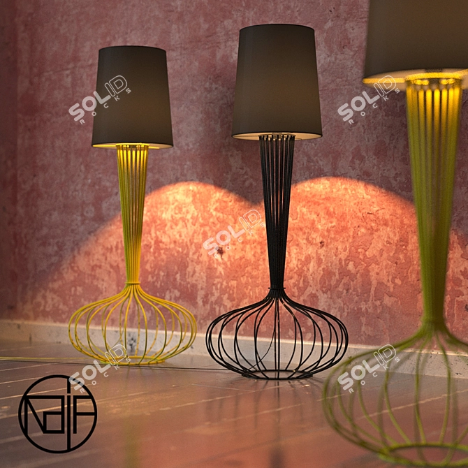 Varwin: Modern and Sleek Lamp 3D model image 1