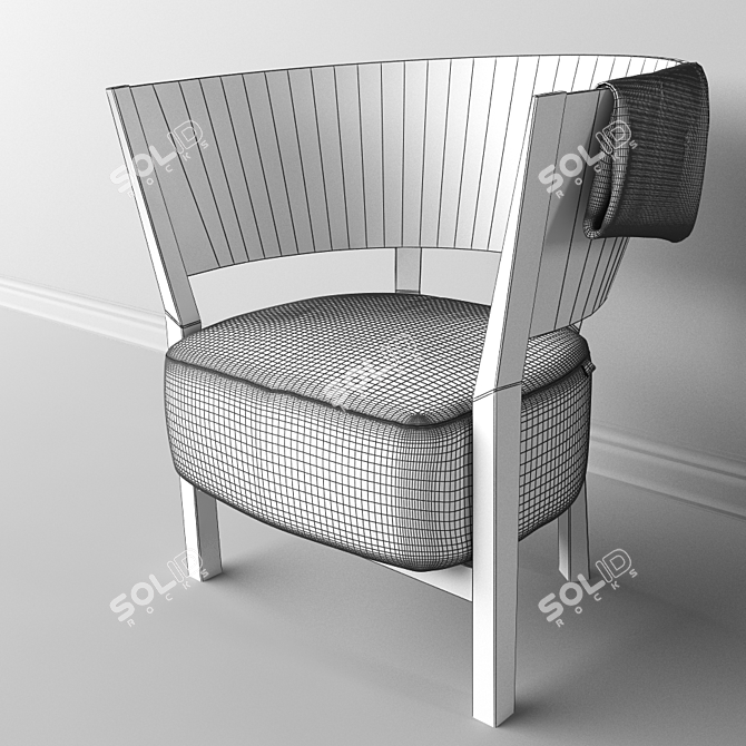 Tosai Lounge Chair: Elegant Comfort for Your Space 3D model image 2