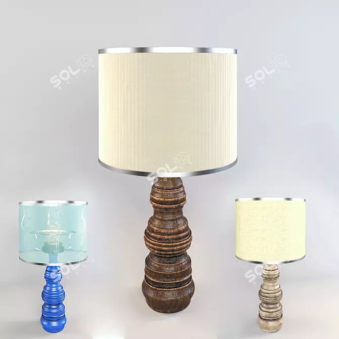 Elegant Ceramic Table Lamp 3D model image 1