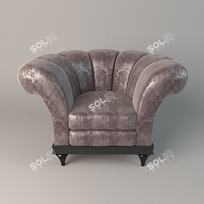 Italian Coffee Table & Chair Set 3D model image 3