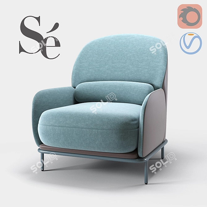 Sophisticated Beetley Armchair by Se-London 3D model image 1