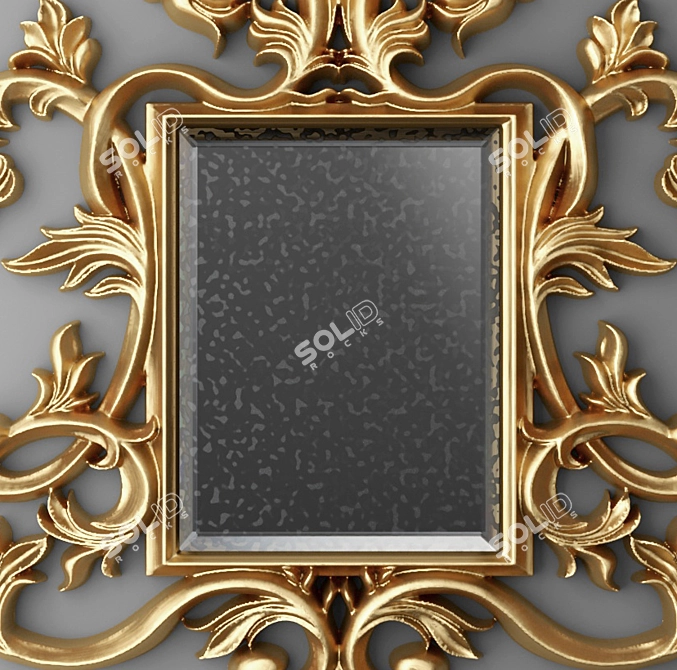 Reflective Shine: Modern Decor Mirror 3D model image 2