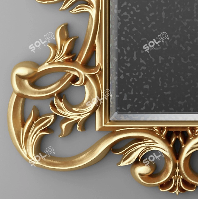 Reflective Shine: Modern Decor Mirror 3D model image 3