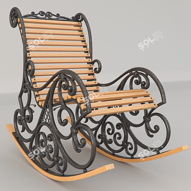 ComfortMax Rocking Chair 3D model image 2