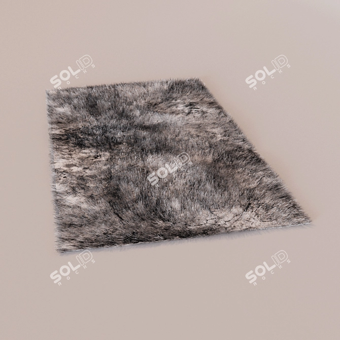 Elegance Monochrome Rug 3D model image 1